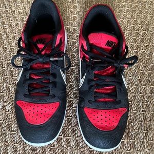 Nike Kids' Alpha Huarache Varsity Baseball Cleats, Black/Red Size 4.5Y